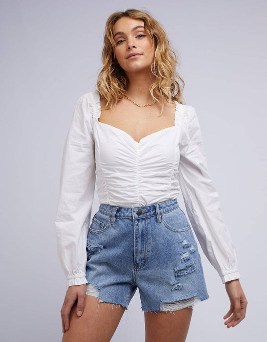 ALL ABOUT EVE PEGGY TOP WHITE