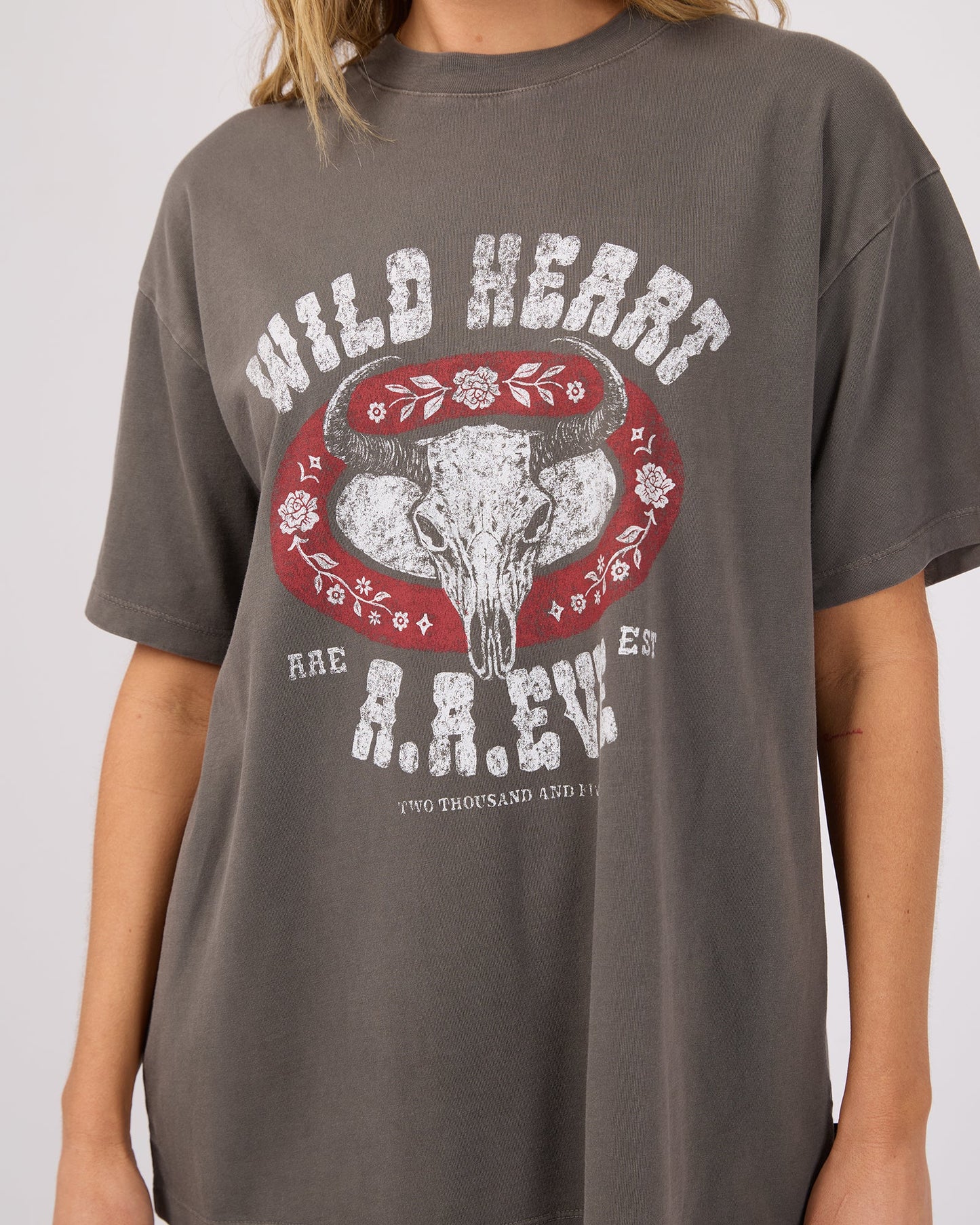 All About Eve Wild Heart Relaxed Tee | Charcoal