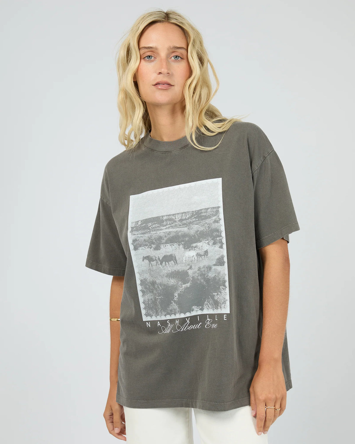 All About Eve Nashville Relaxed Tee | Charcoal