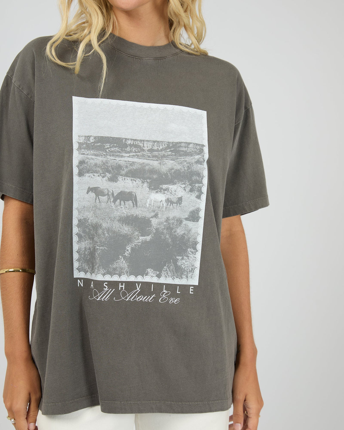All About Eve Nashville Relaxed Tee | Charcoal