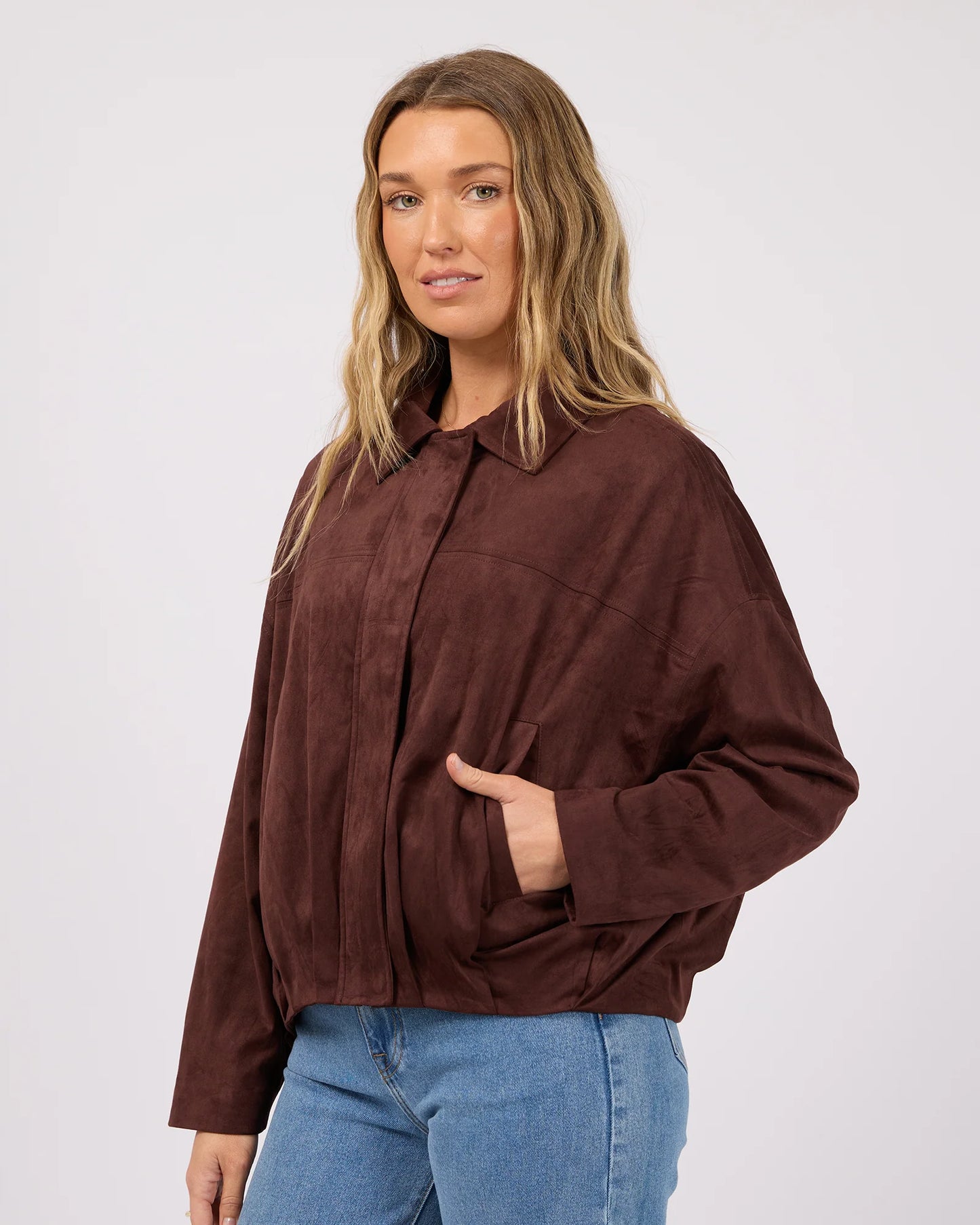 All About Eve Haze Suede Jacket | Chocolate
