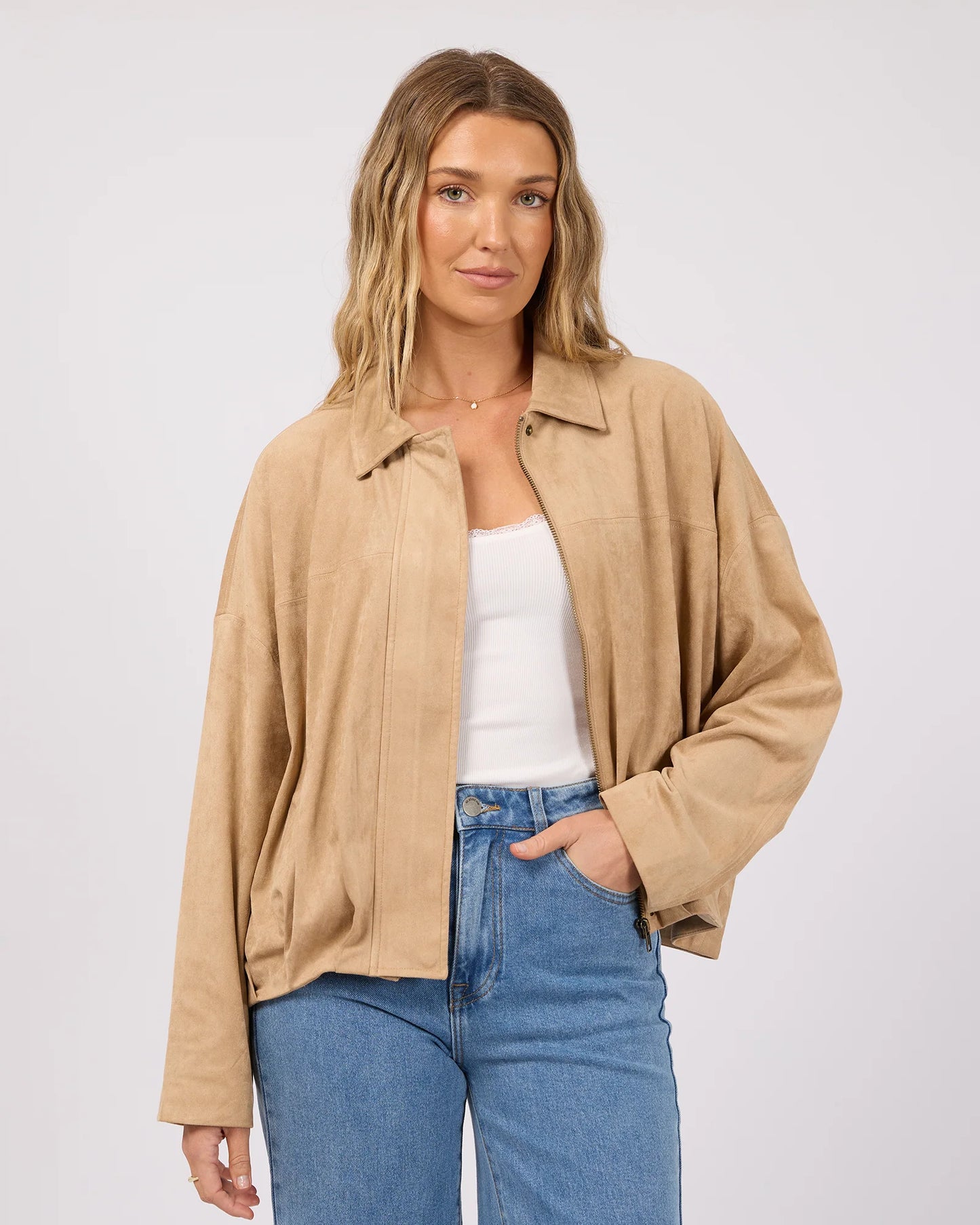 All About Eve Haze Suede Jacket | Latte