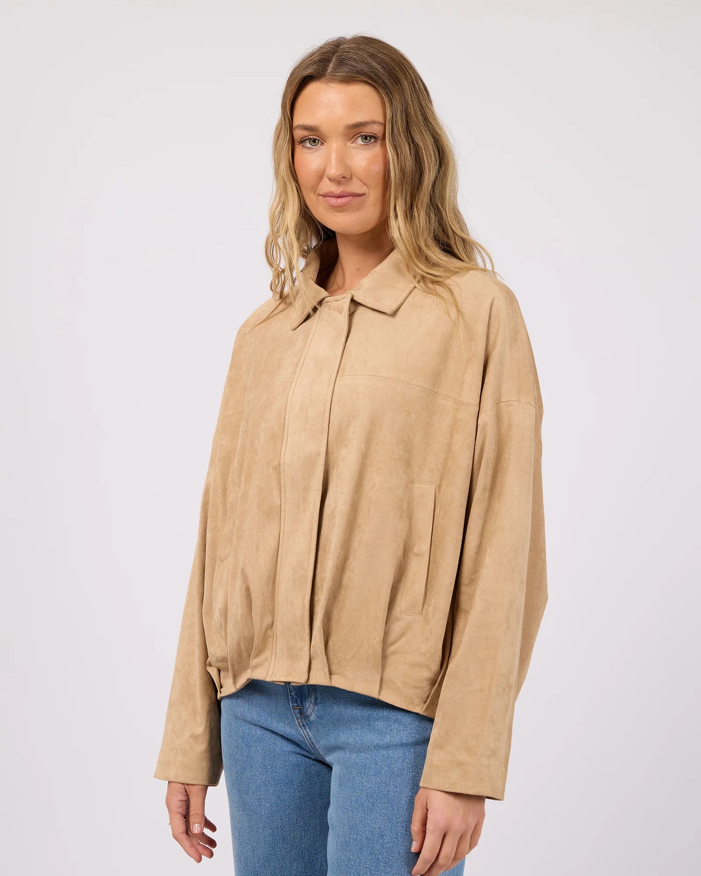 All About Eve Haze Suede Jacket | Latte