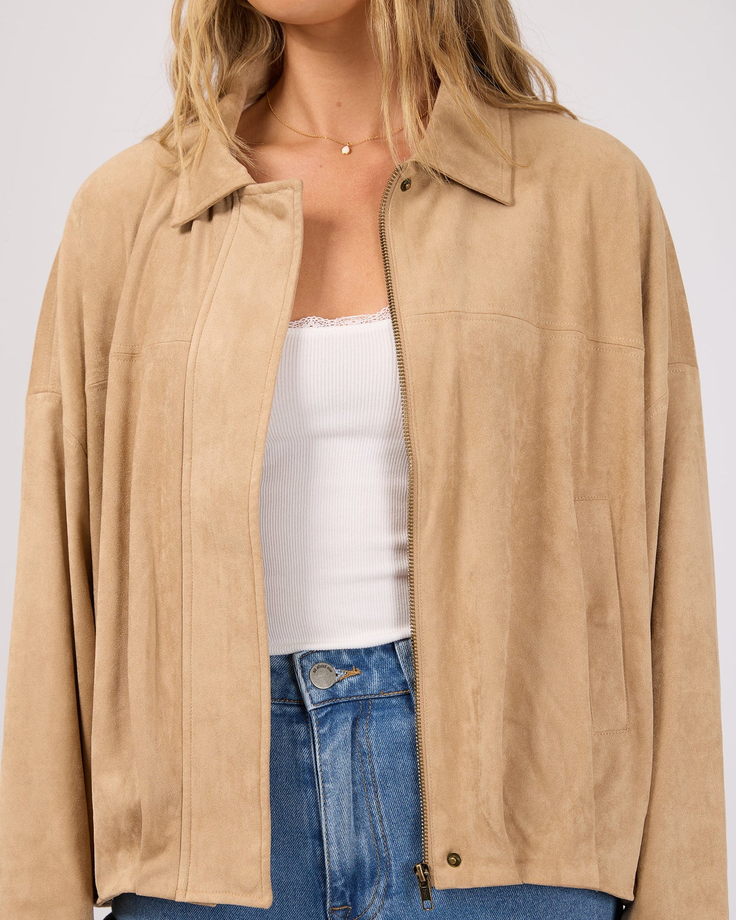 All About Eve Haze Suede Jacket | Latte