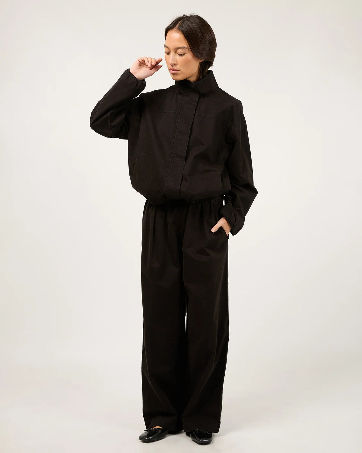 All About Eve Margo Funnel Neck Jacket | Black