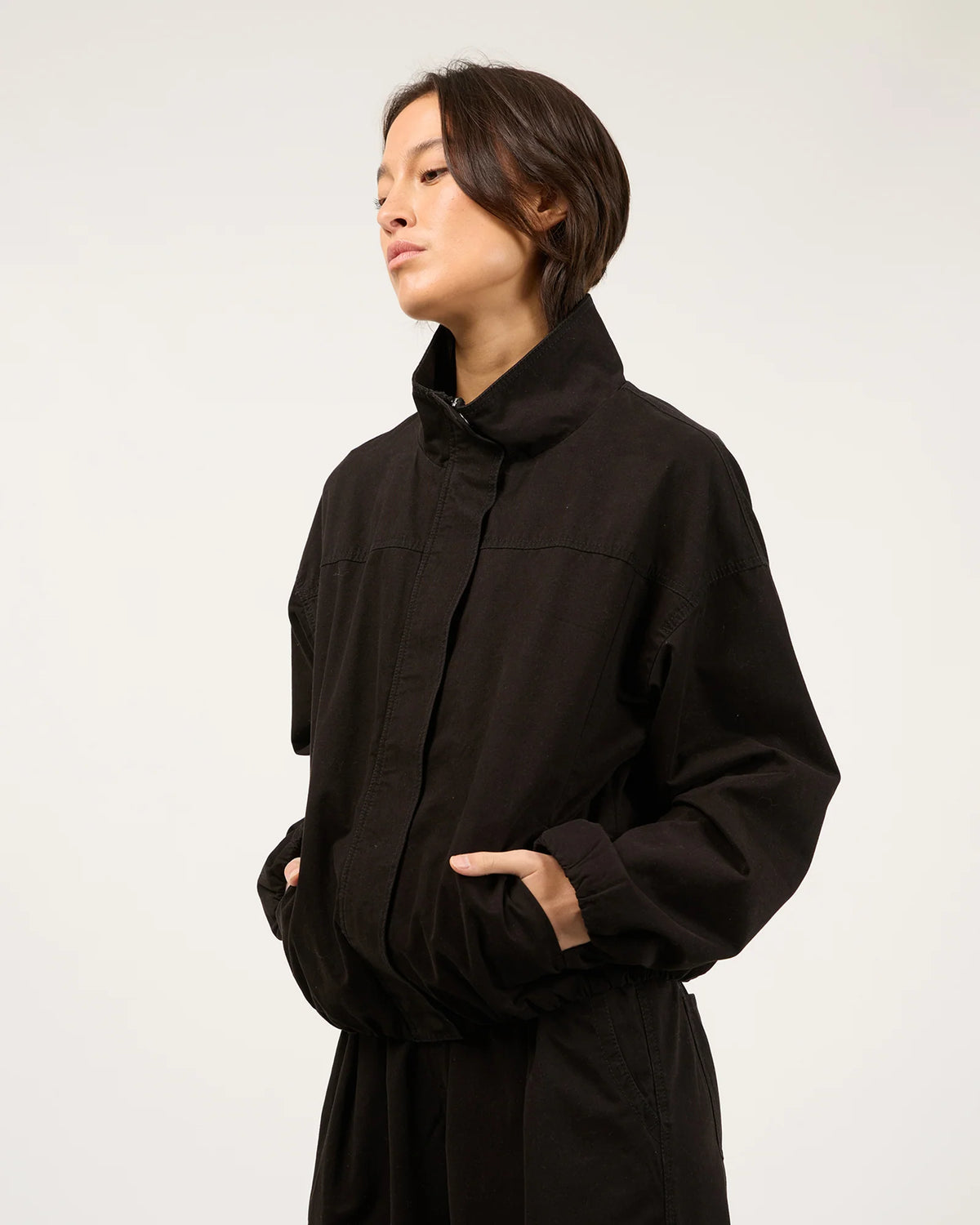 All About Eve Margo Funnel Neck Jacket | Black