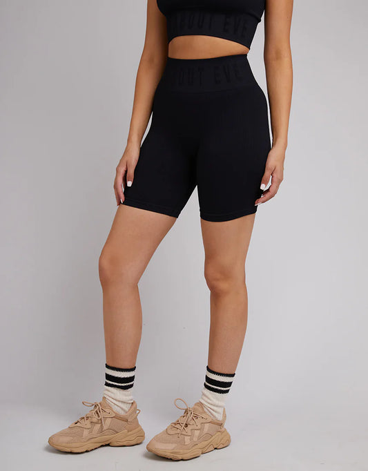 ALL ABOUT EVE REMI RIB BIKE SHORT BLACK