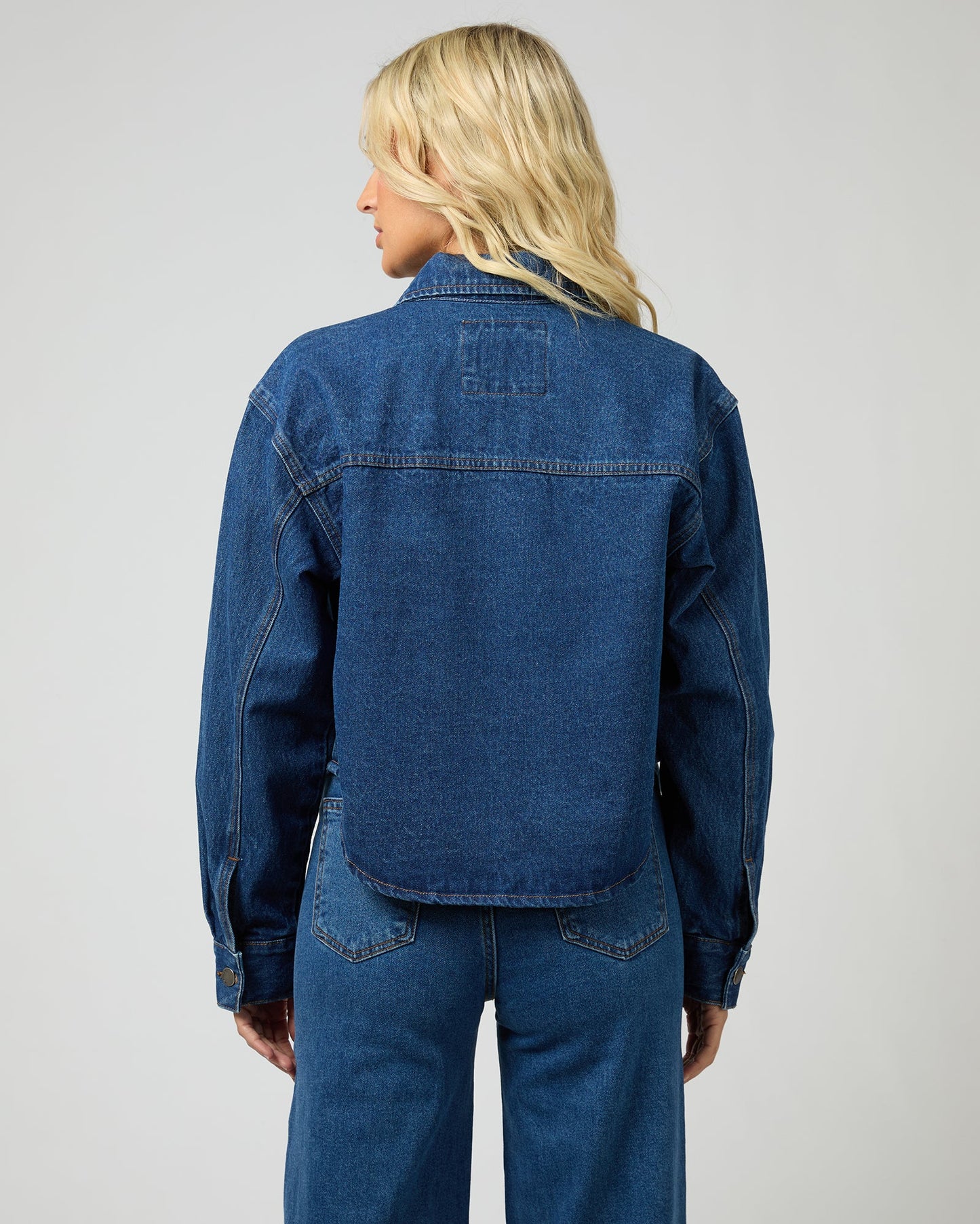 ALL ABOUT EVE BANKS CROP JACKET HERITAGE BLUE