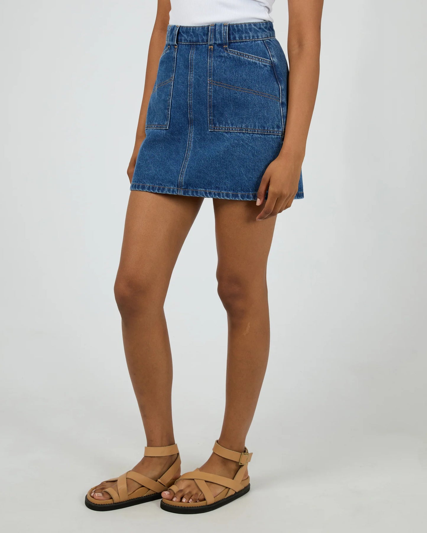 ALL ABOUT EVE BECCA SKIRT HERITAGE BLUE