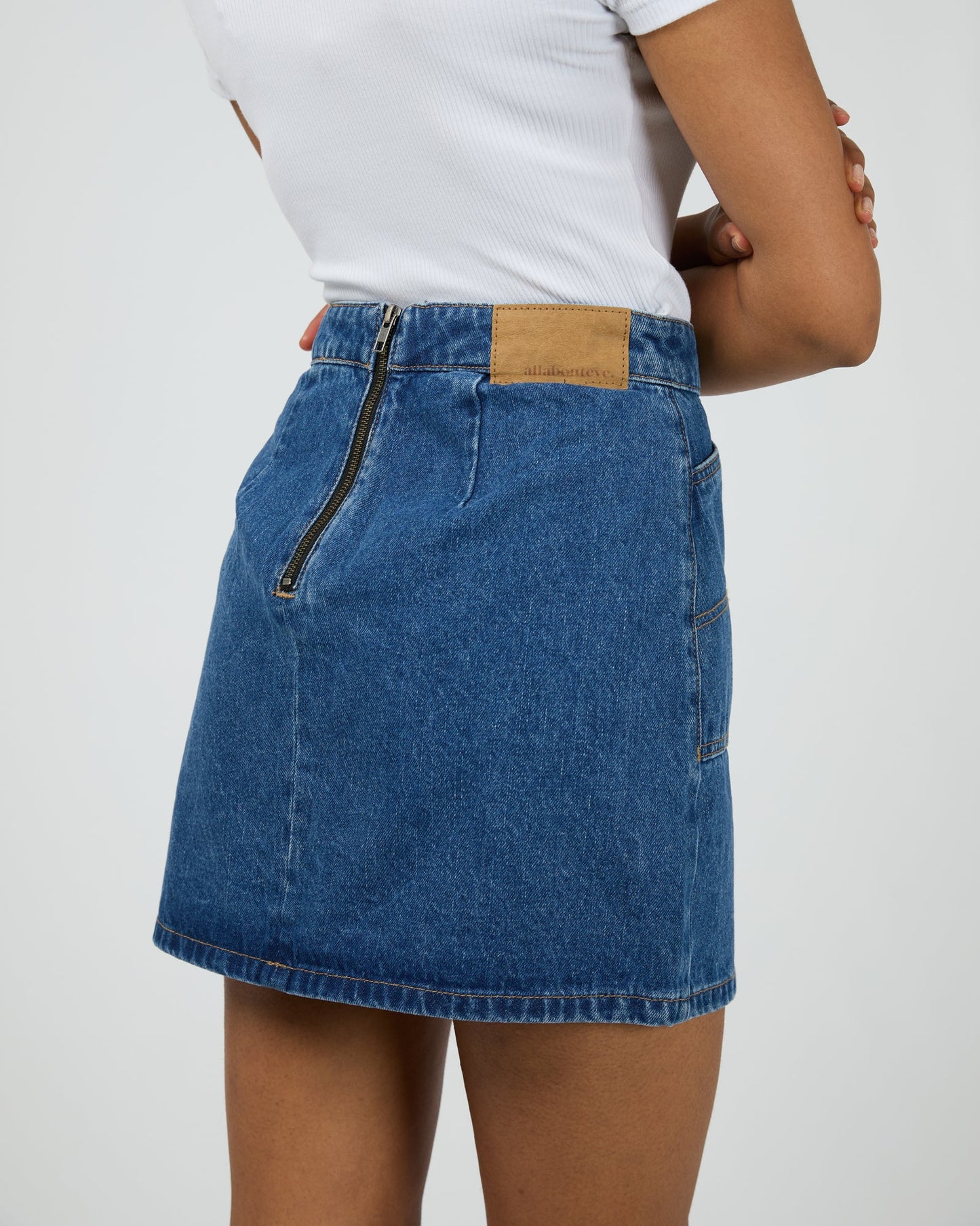 ALL ABOUT EVE BECCA SKIRT HERITAGE BLUE