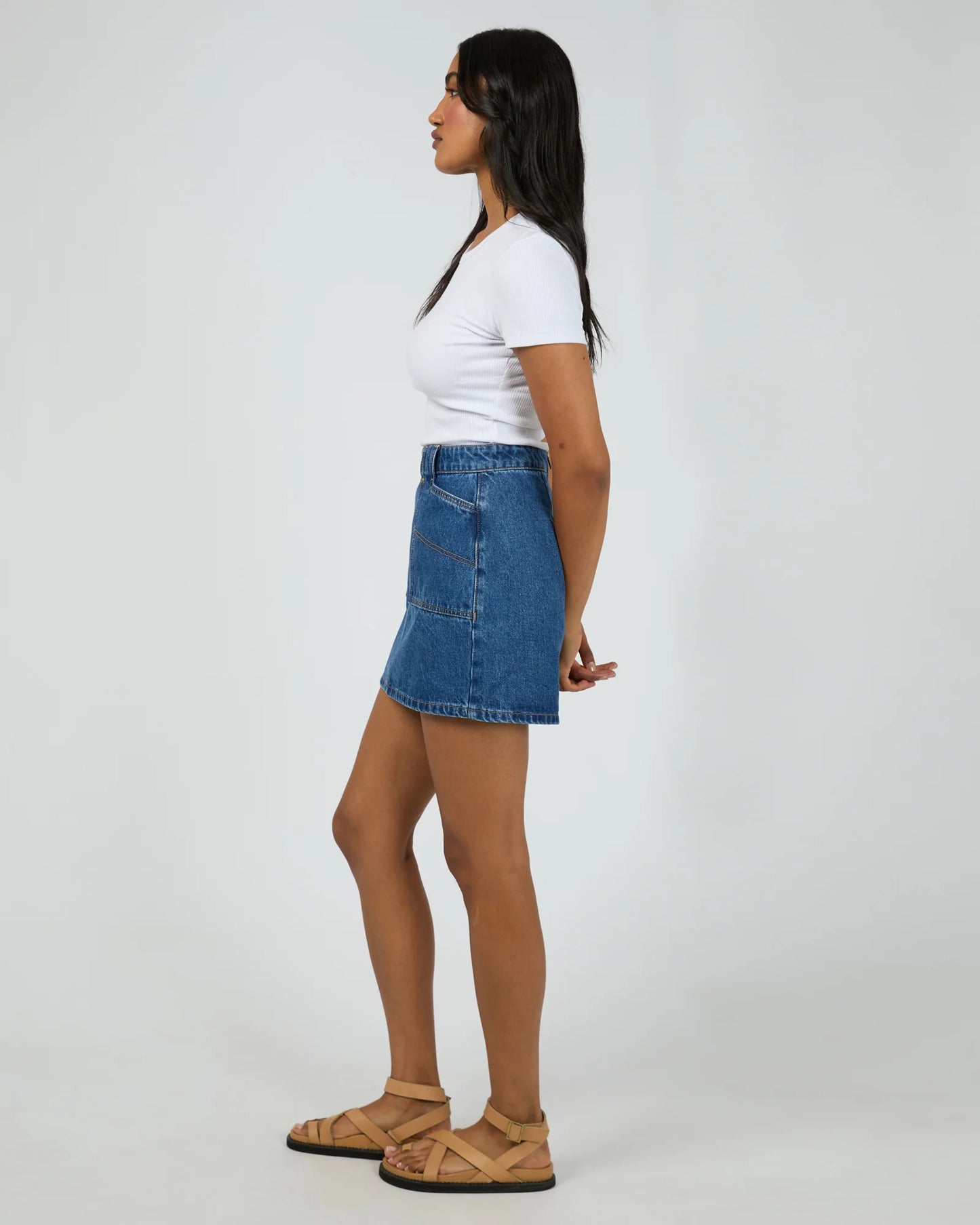 ALL ABOUT EVE BECCA SKIRT HERITAGE BLUE