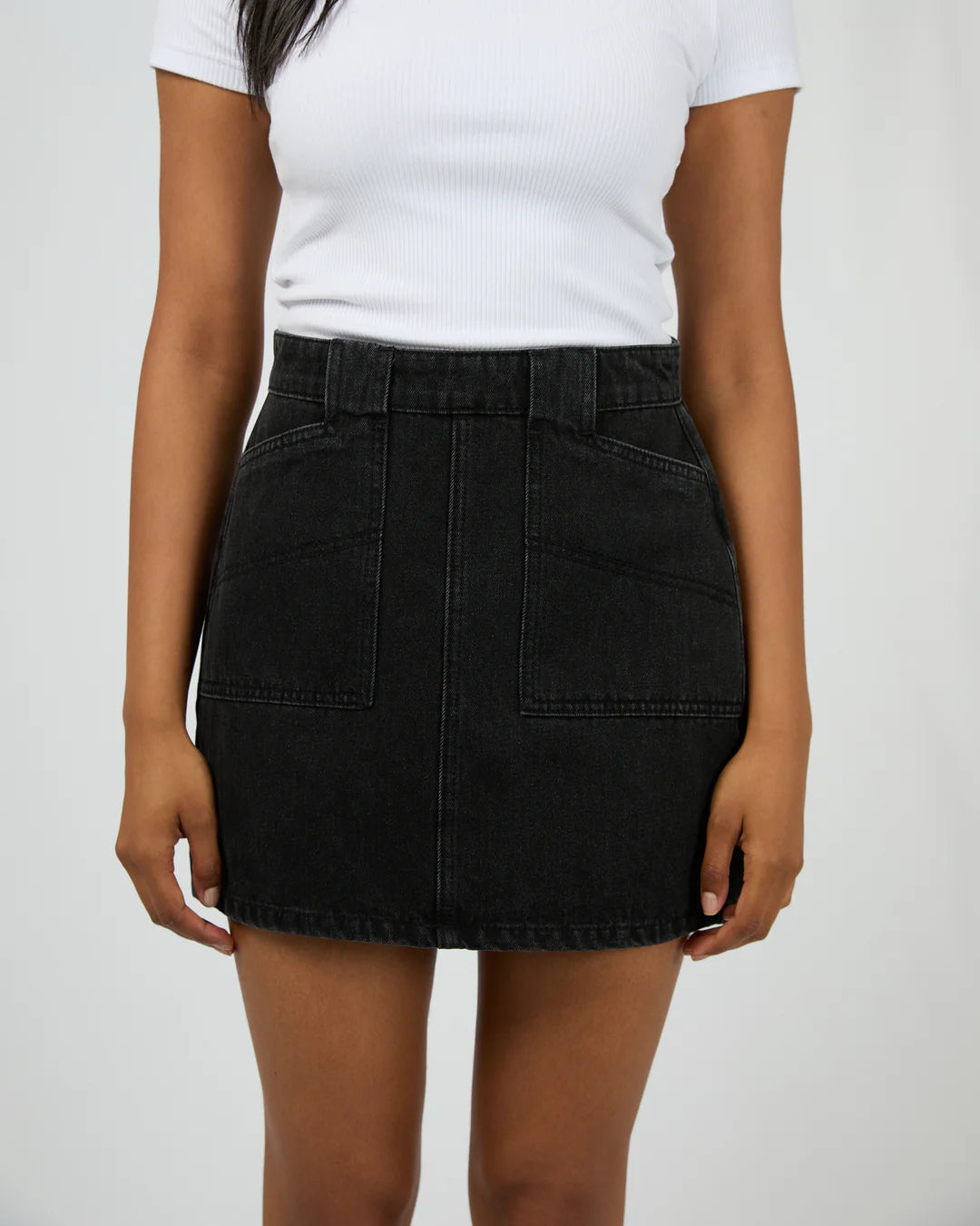 ALL ABOUT EVE BECCA SKIRT WASHED BLACK