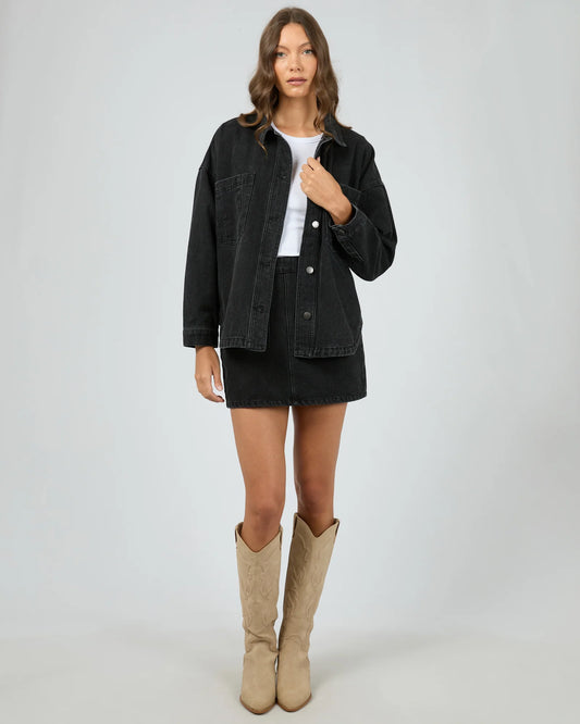 All About Eve Dale Shacket | Washed Black