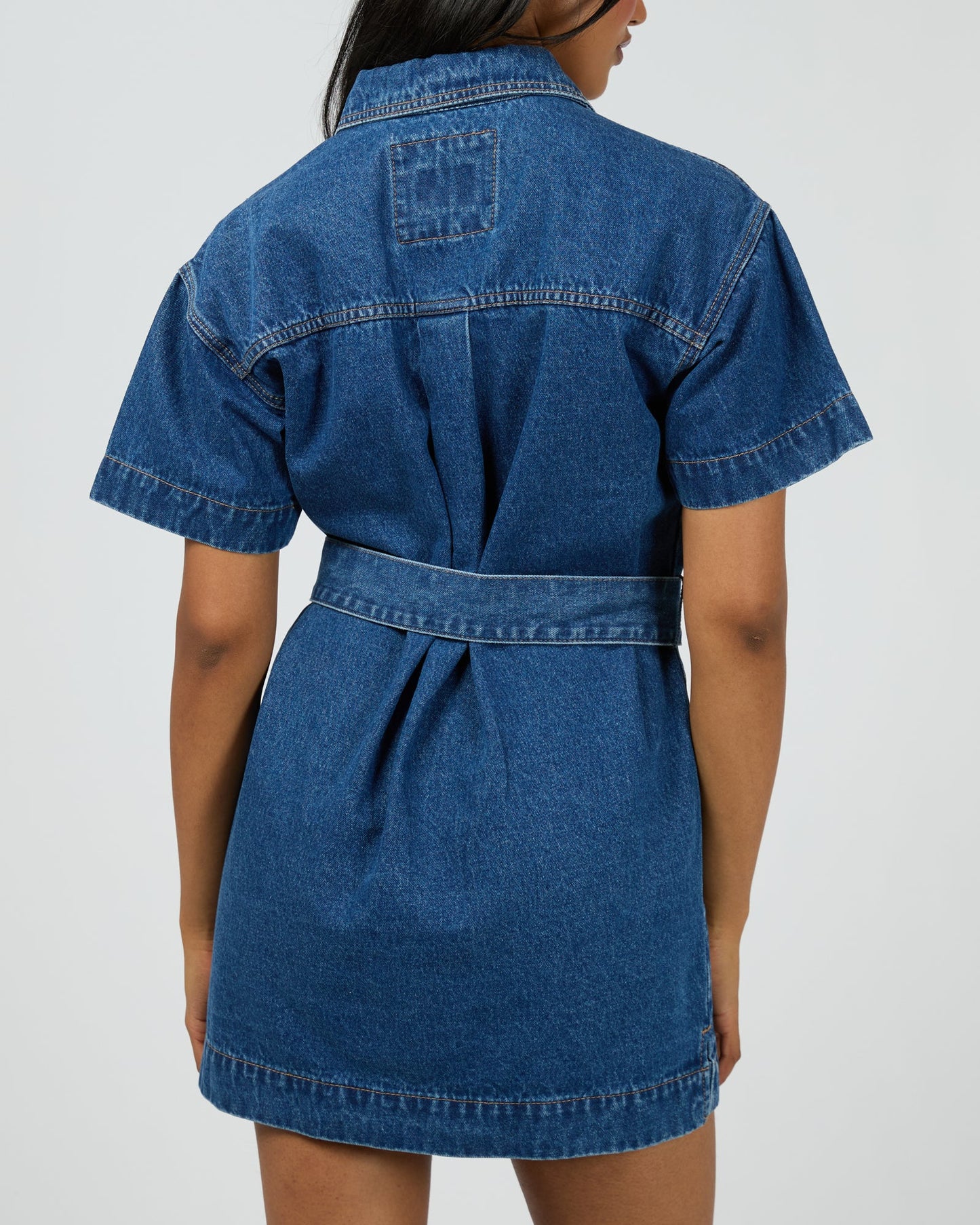 ALL ABOUT EVE SUNNY DENIM DRESS HERITAGE BLUE