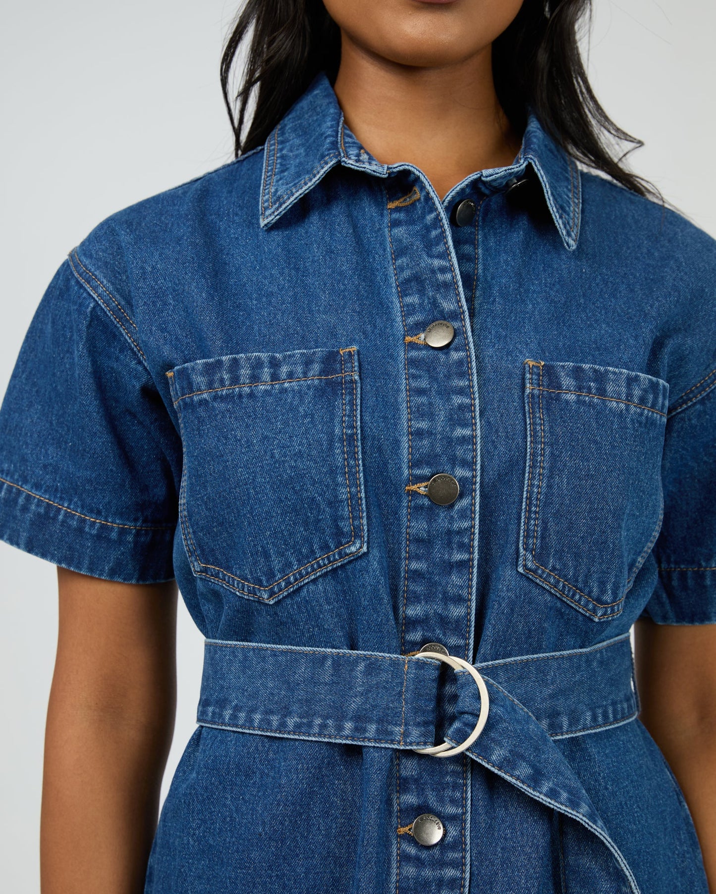 ALL ABOUT EVE SUNNY DENIM DRESS HERITAGE BLUE