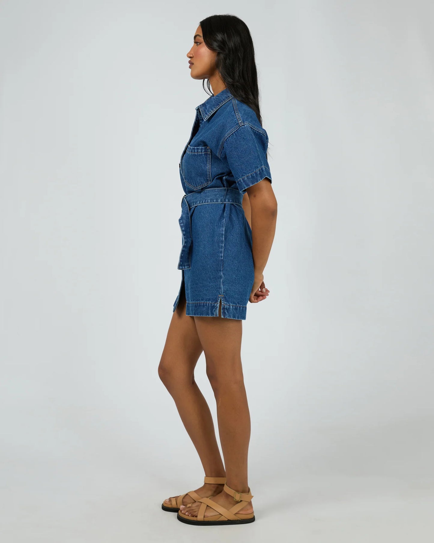 ALL ABOUT EVE SUNNY DENIM DRESS HERITAGE BLUE