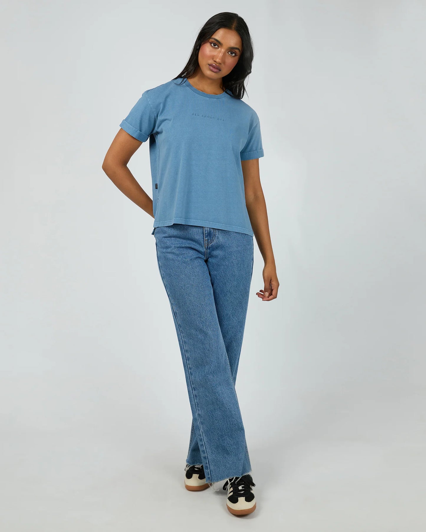 ALL ABOUT EVE AAE WASHED TEE DENIM