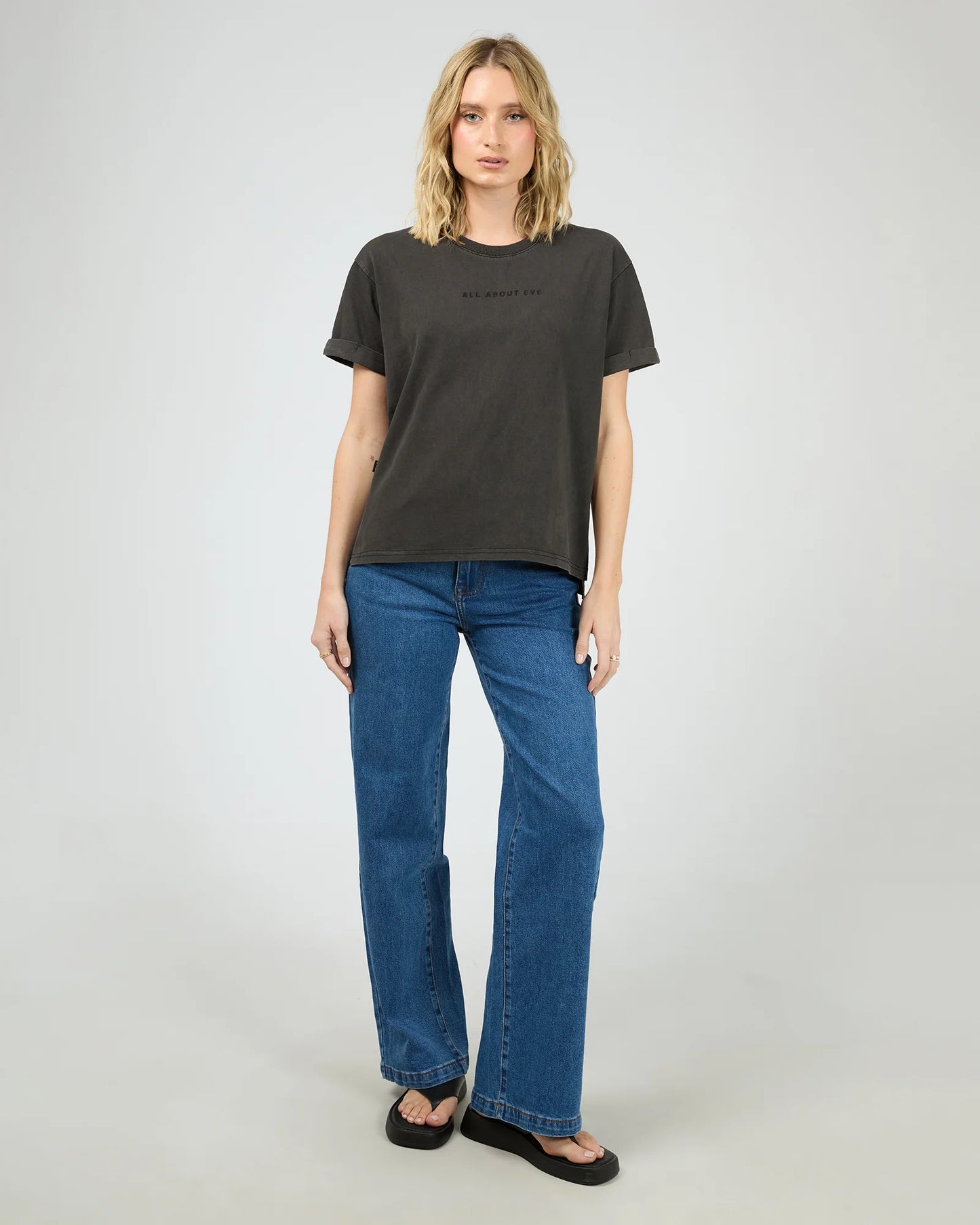 All About Eve Active Washed Tee | Washed Black