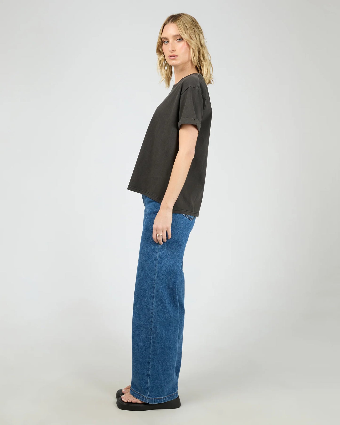 All About Eve Active Washed Tee | Washed Black