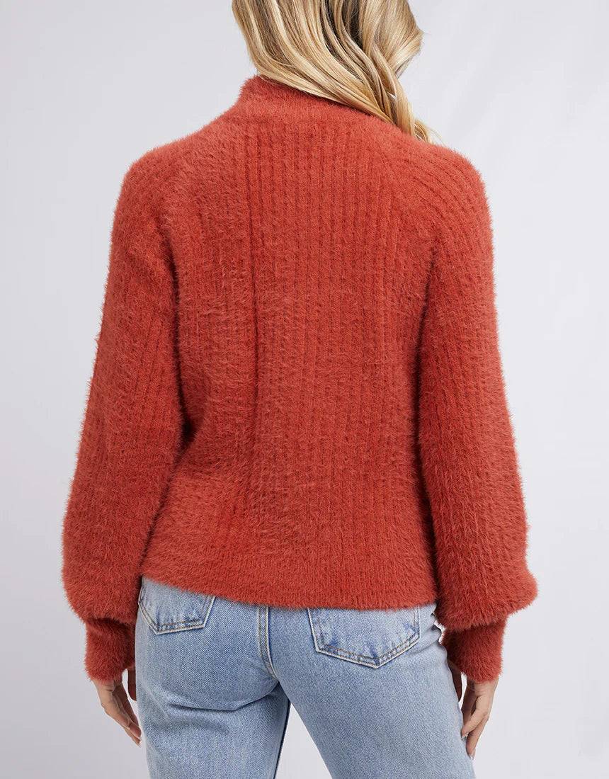 ALL ABOUT EVE MISSY OVERSIZED KNIT RUST