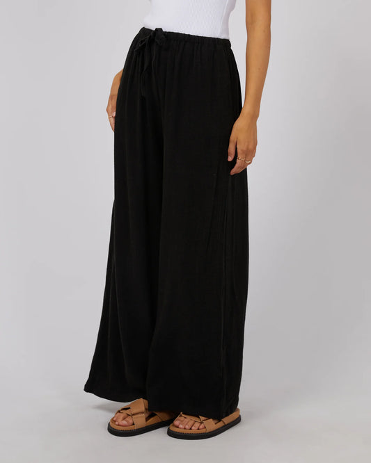 ALL ABOUT EVE LUXE LINEN PANT BLACK