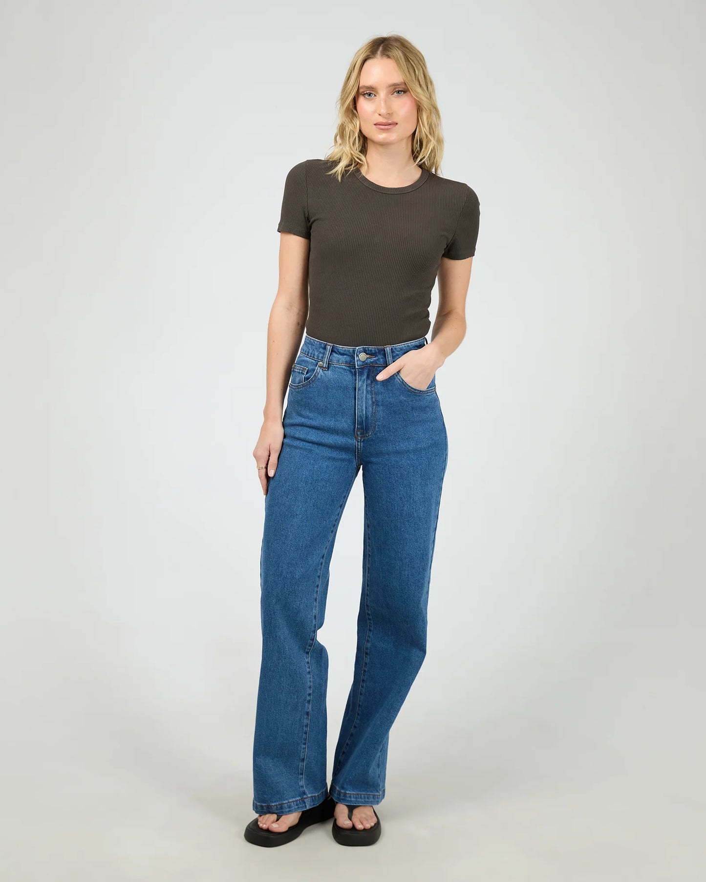 All About Eve Rib Baby Tee | Washed Black