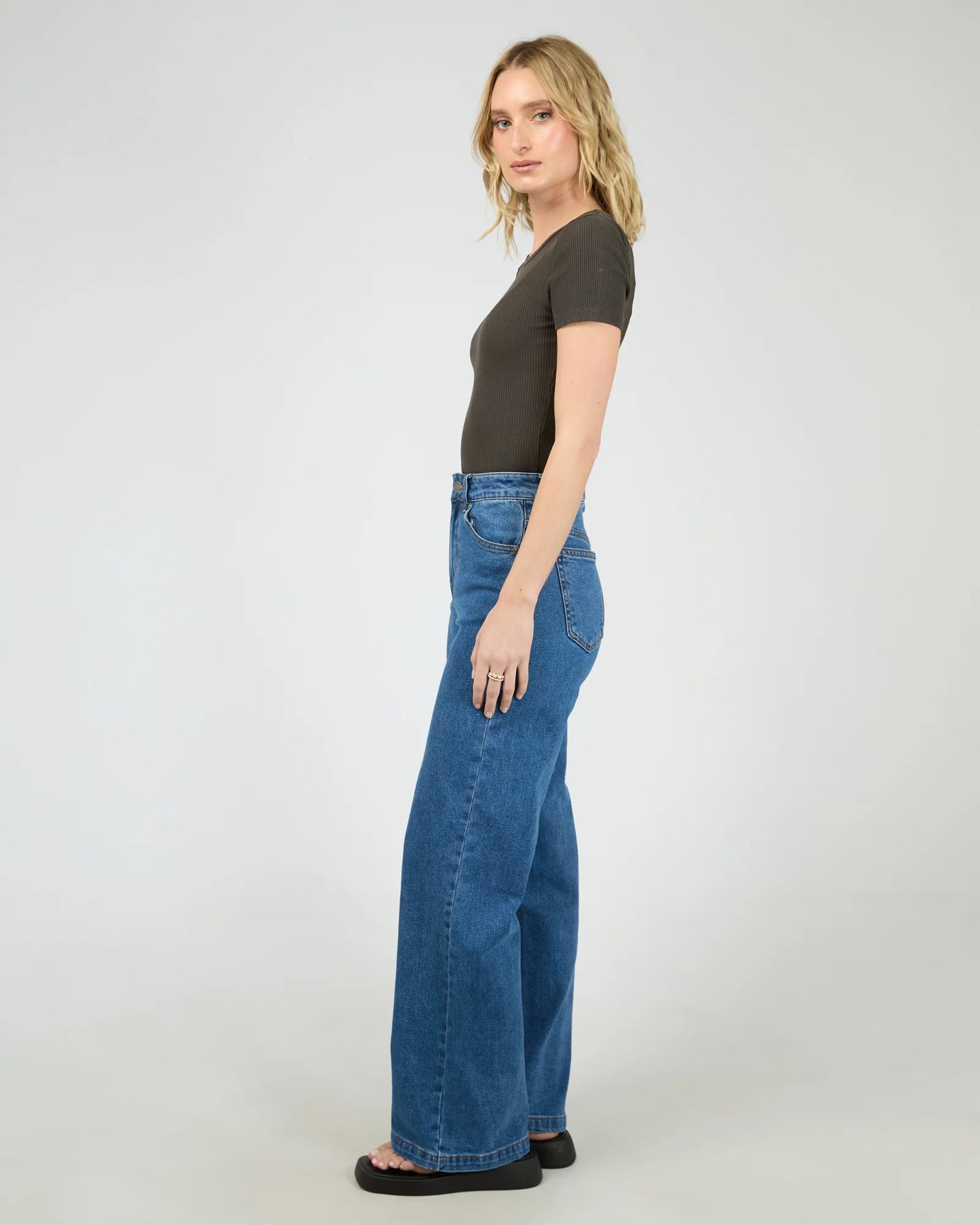 All About Eve Rib Baby Tee | Washed Black
