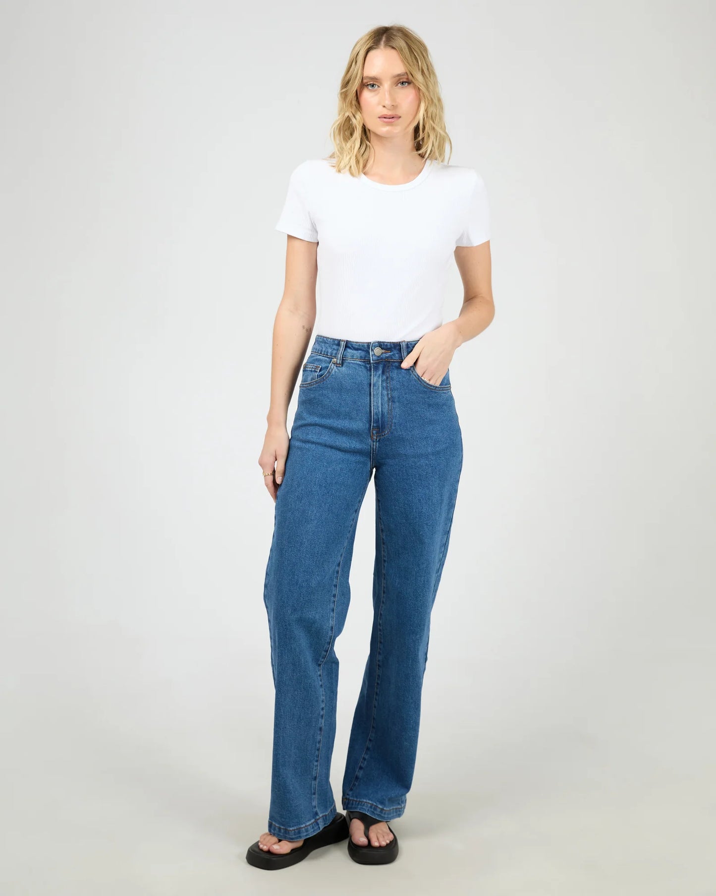 All About Eve Rib Baby Tee | White