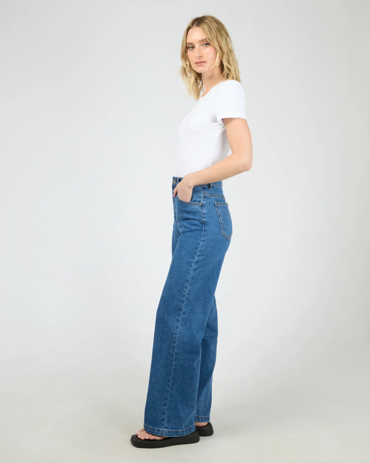 All About Eve Rib Baby Tee | White