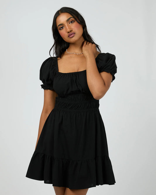 ALL ABOUT EVE ESSENTIAL SS MINI DRESS BLACK