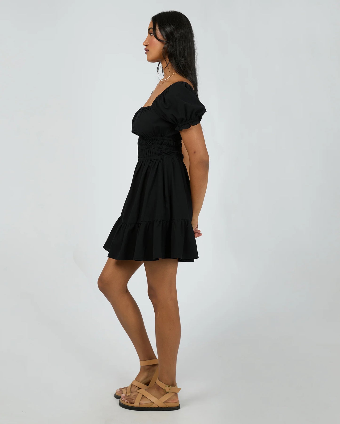 ALL ABOUT EVE ESSENTIAL SS MINI DRESS BLACK