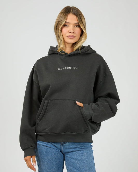 All About Eve AAE Washed Boxed Hoodie | Washed Black