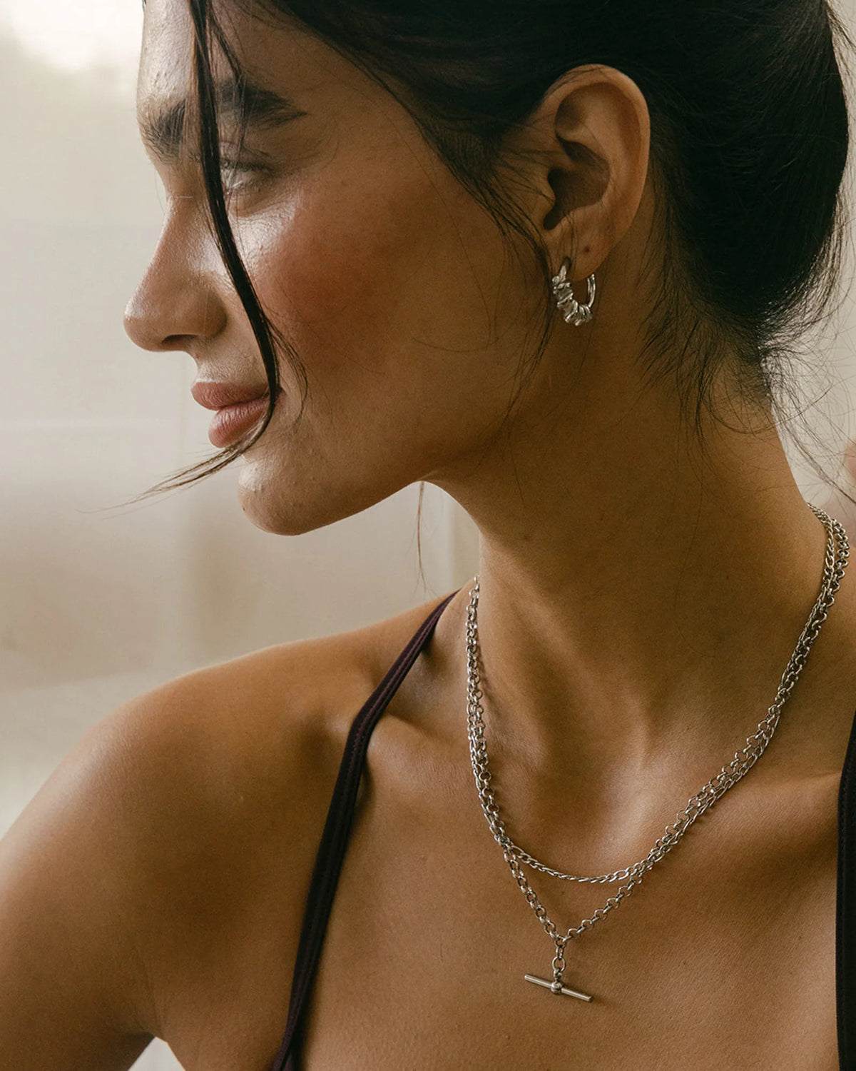 Milla Hart Oda Layered Necklace | Silver