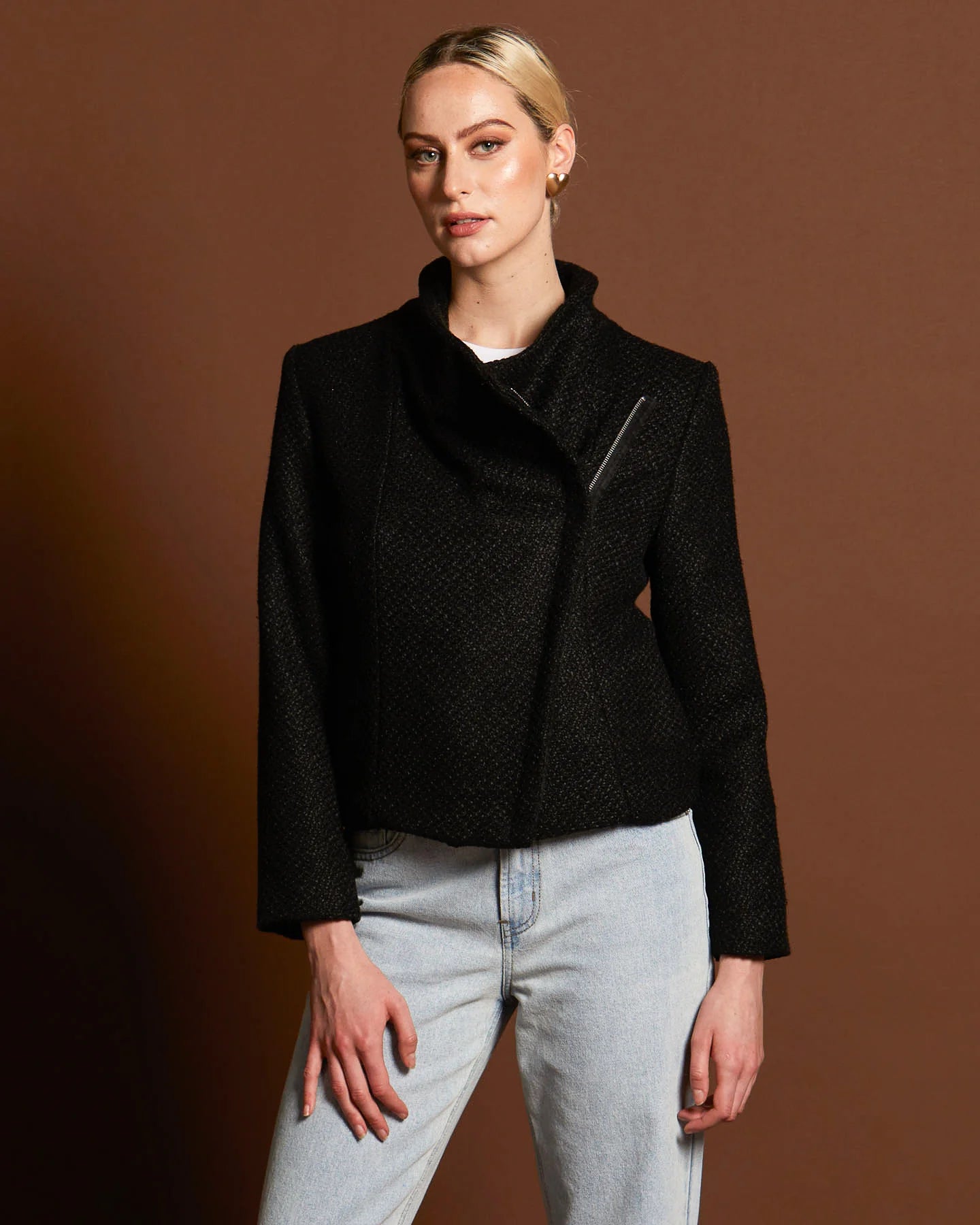 FATE+BECKER HAZY SHADE BIKER JACKET BLACK