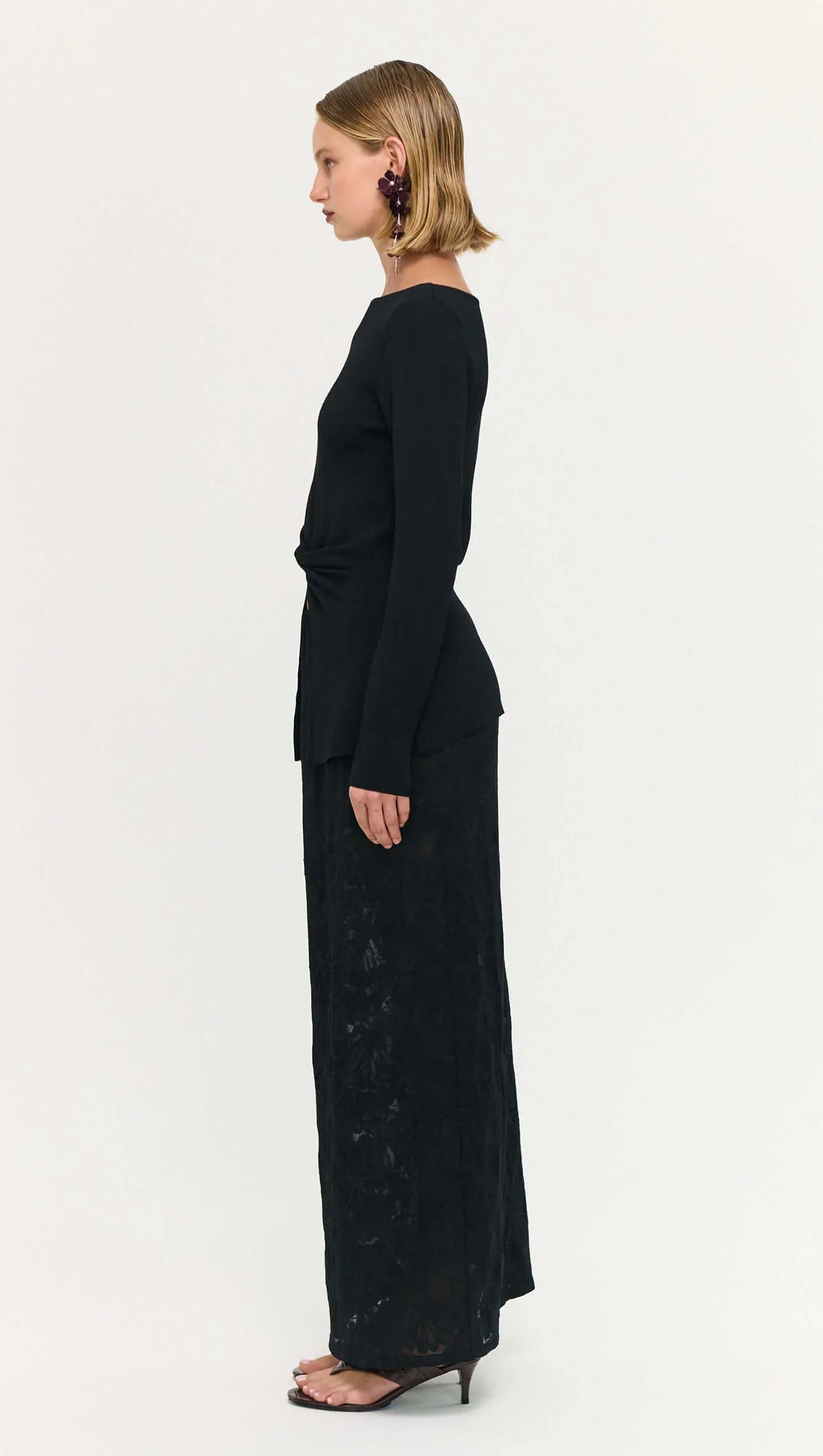 Staple The Label Miya Twist Knot Top | Black