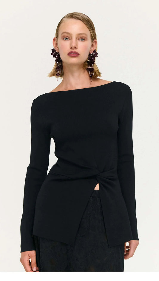 Staple The Label Miya Twist Knot Top | Black