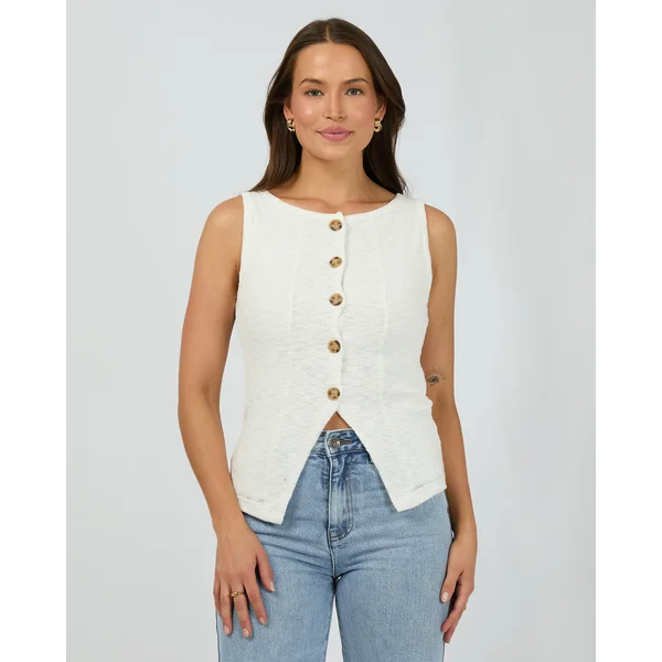 SILENT THEORY LEONIE VEST WHITE