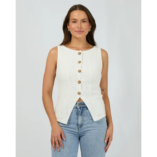 SILENT THEORY LEONIE VEST WHITE