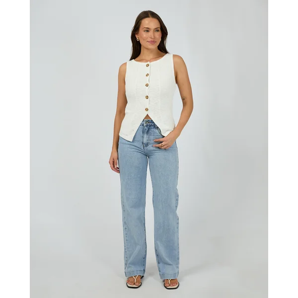 SILENT THEORY LEONIE VEST WHITE