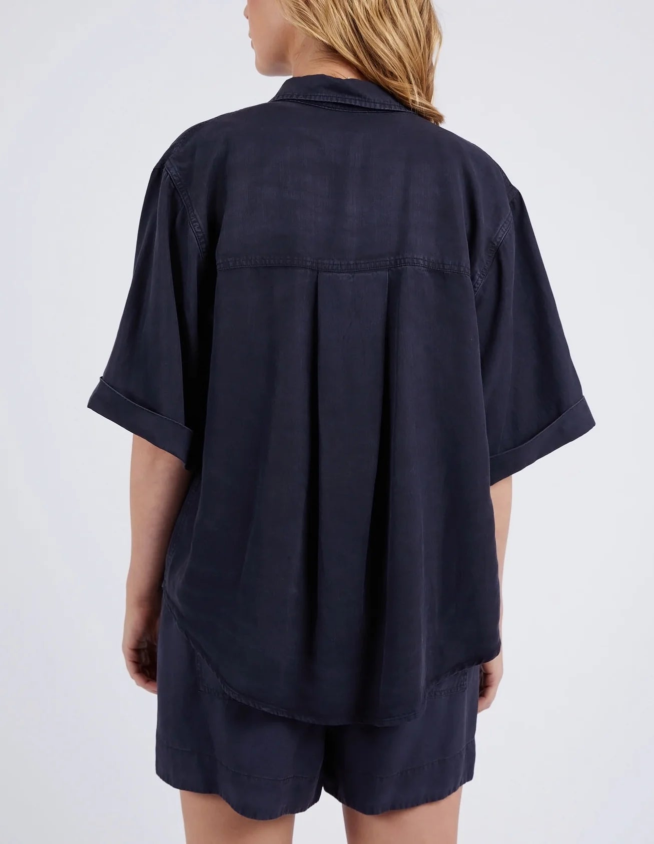 ELM BLISS WASHED SHIRT NAVY