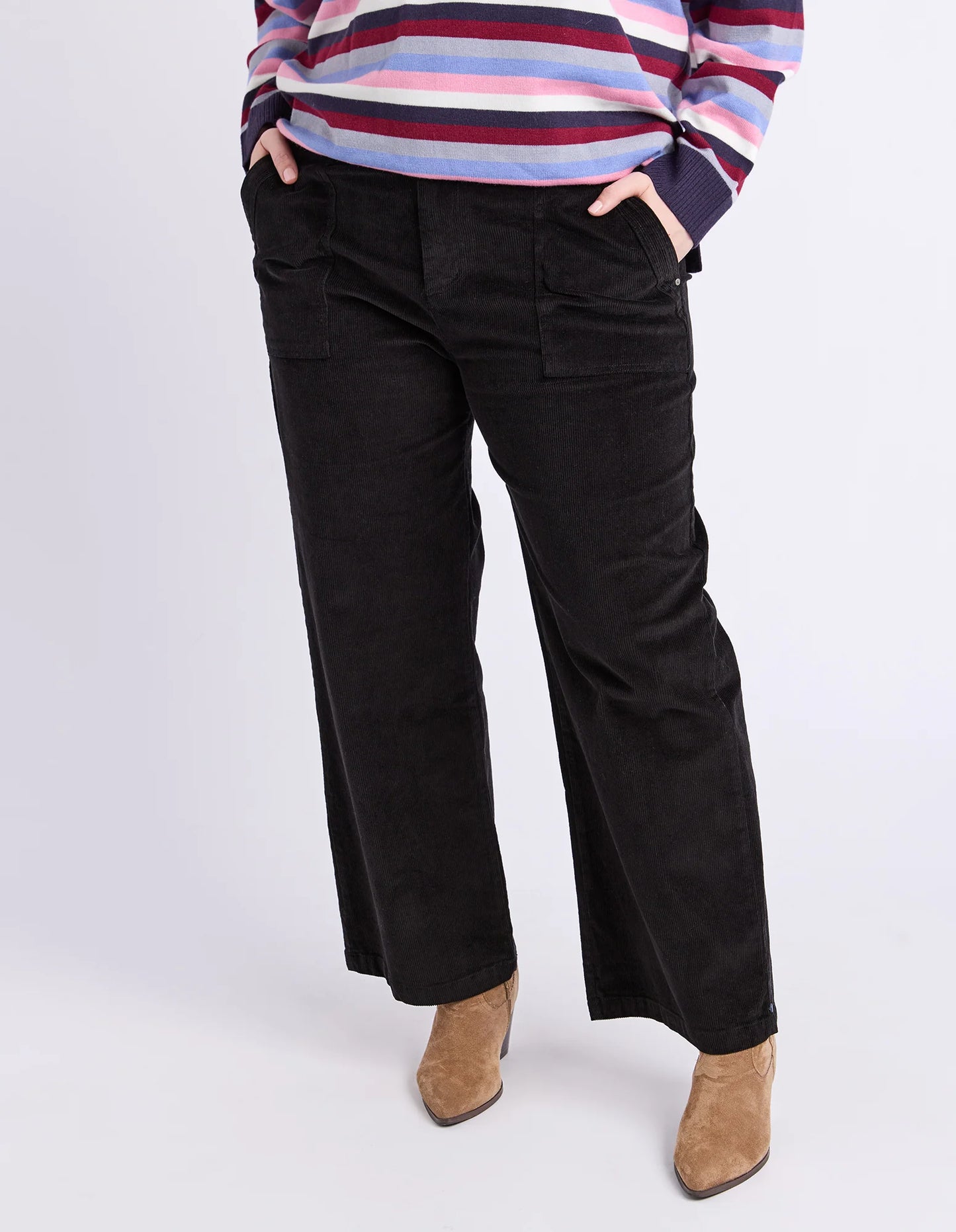 Elm Cassie Cord Pant | Black