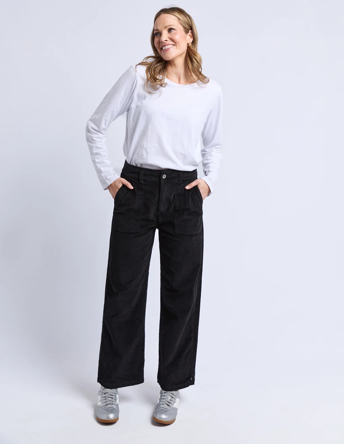 Elm Cassie Cord Pant | Black