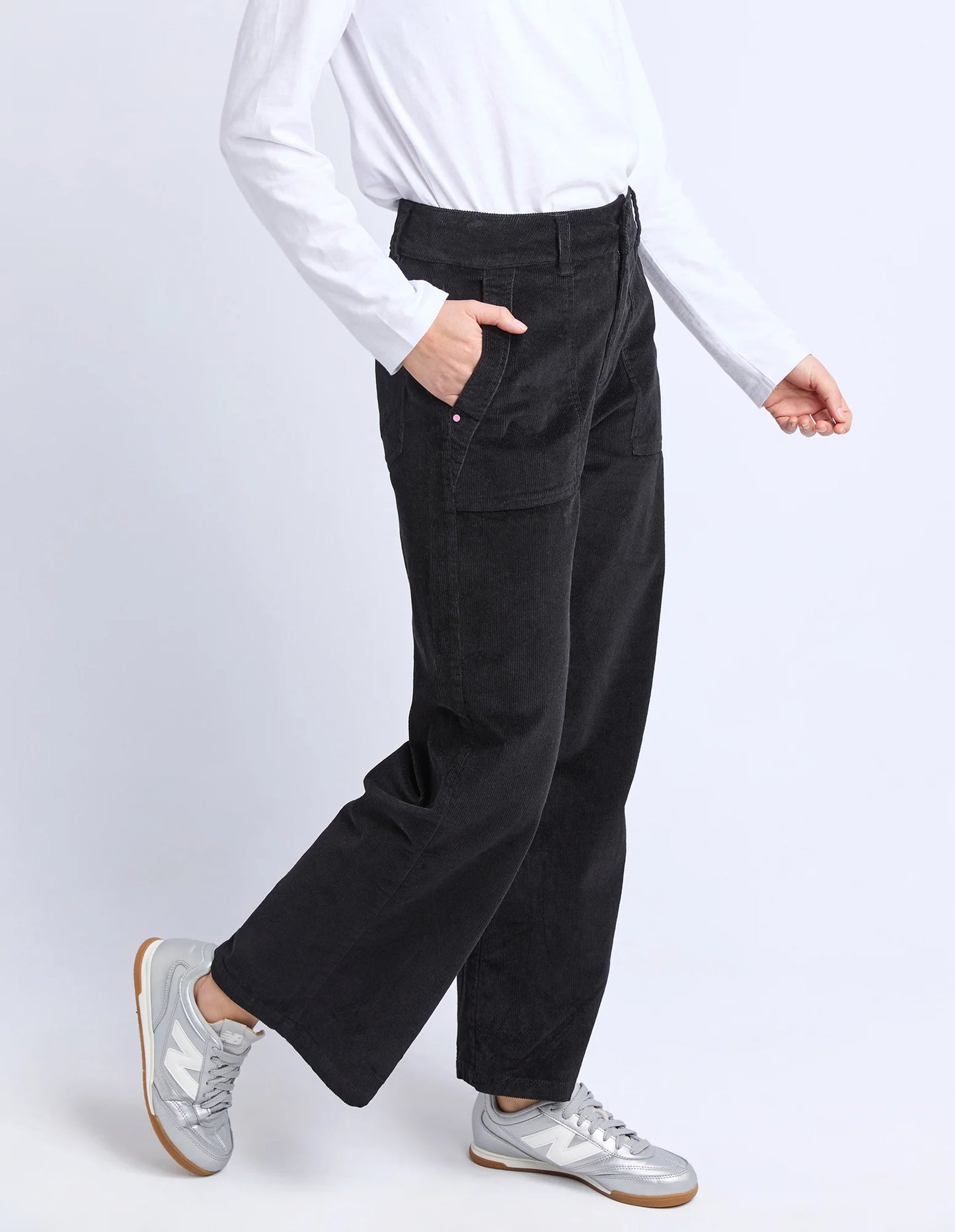 Elm Cassie Cord Pant | Black