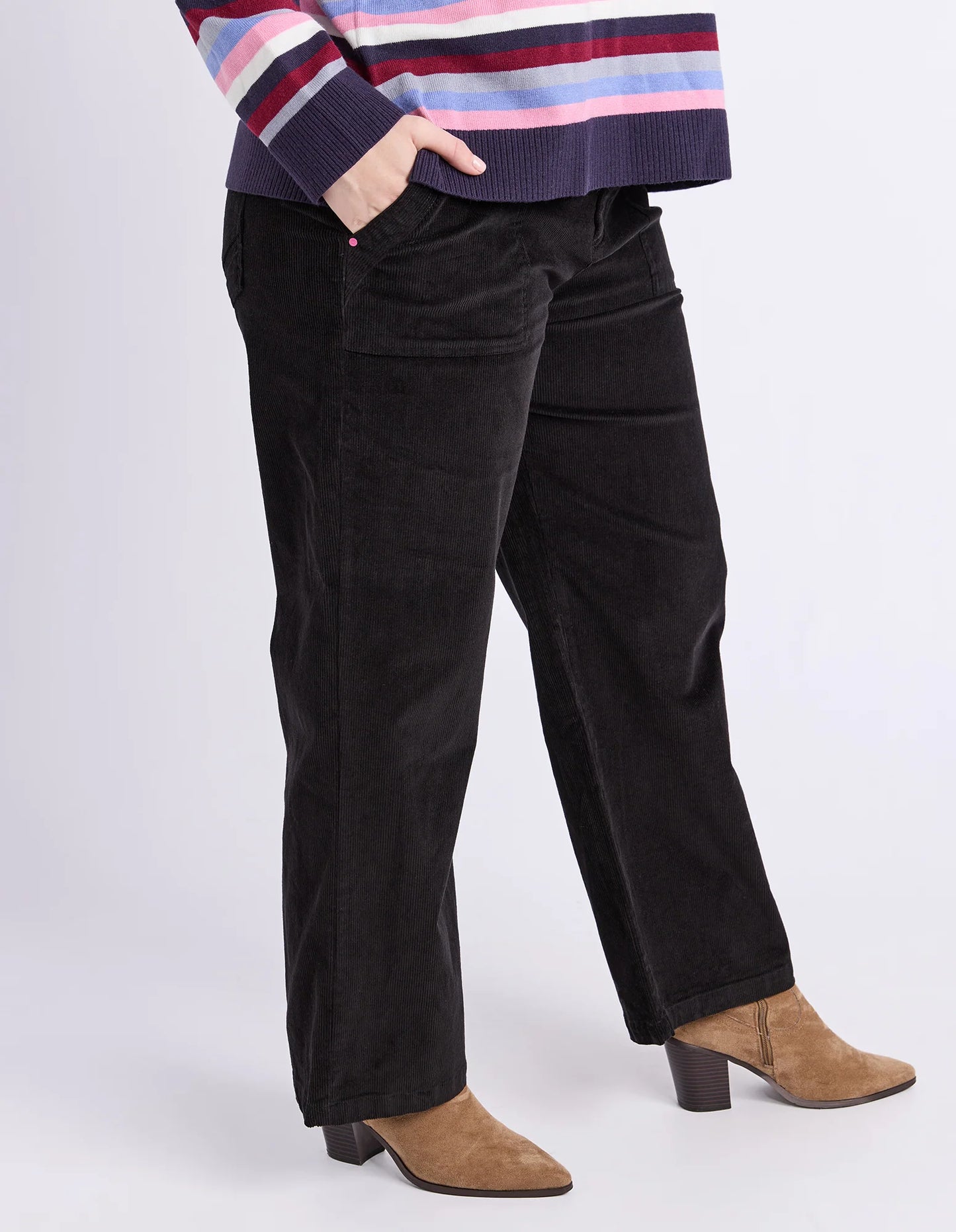 Elm Cassie Cord Pant | Black