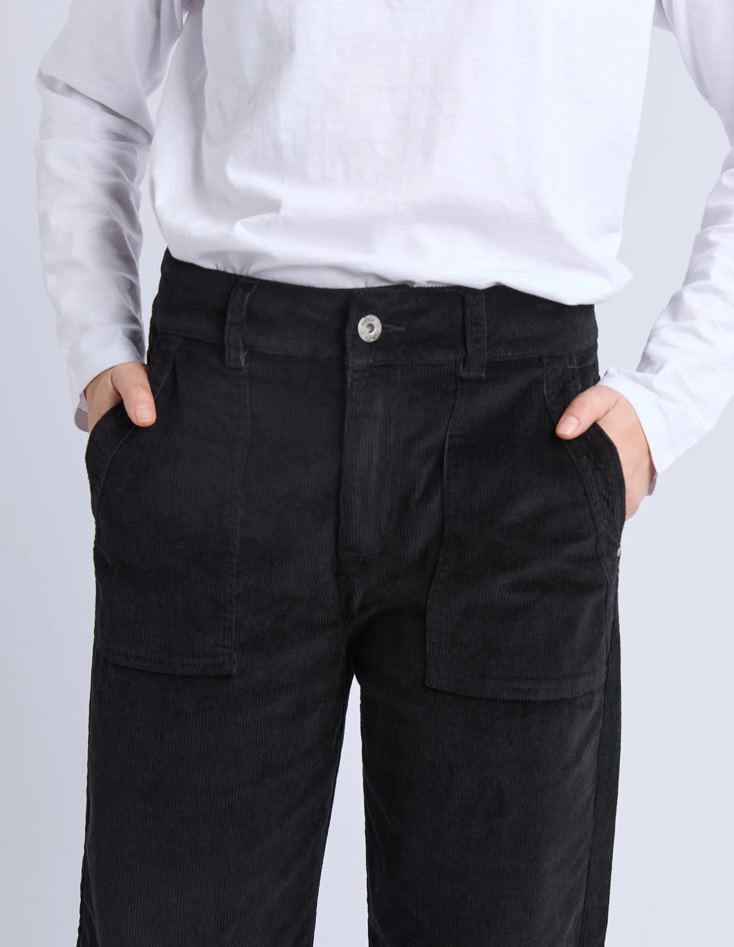 Elm Cassie Cord Pant | Black