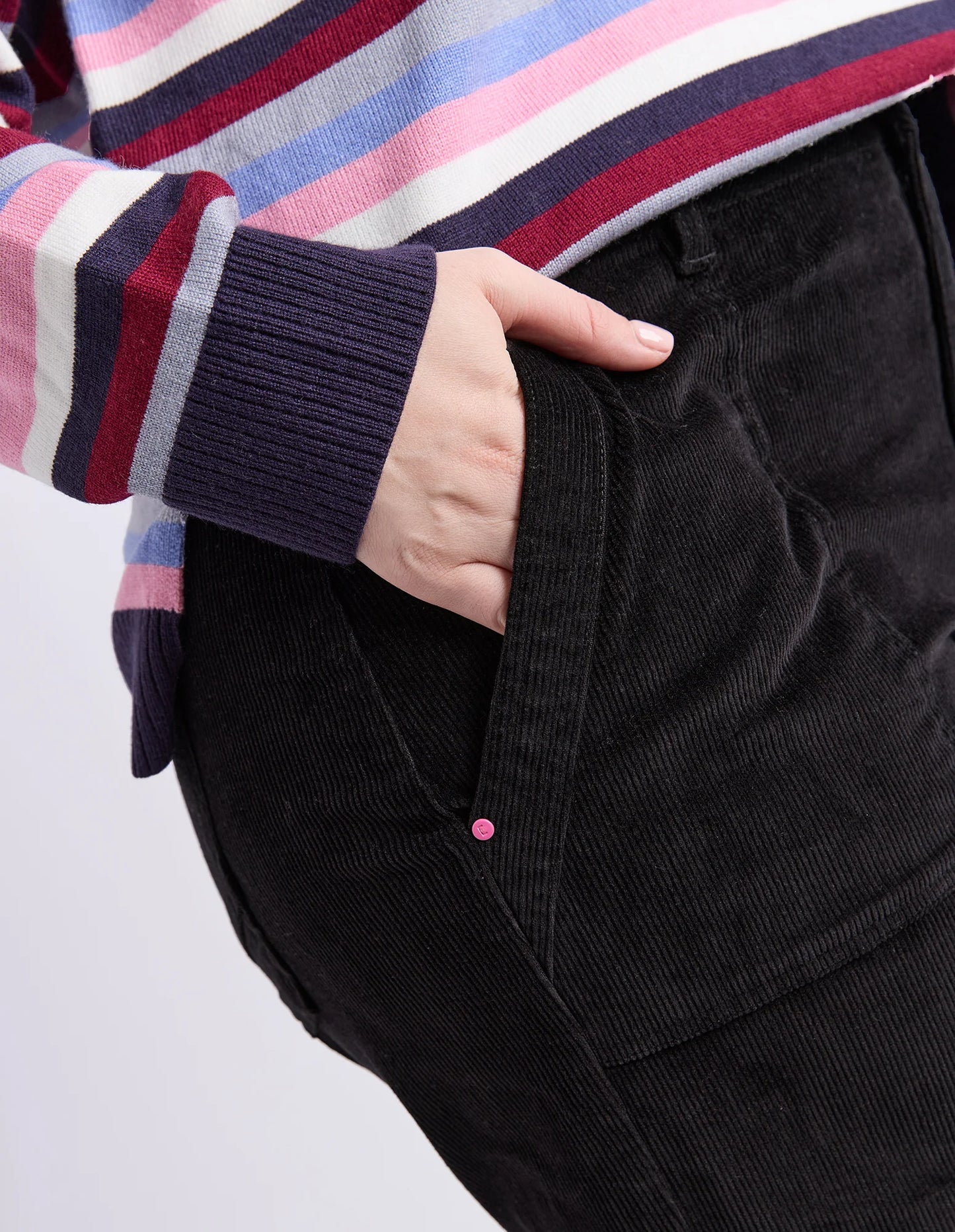Elm Cassie Cord Pant | Black