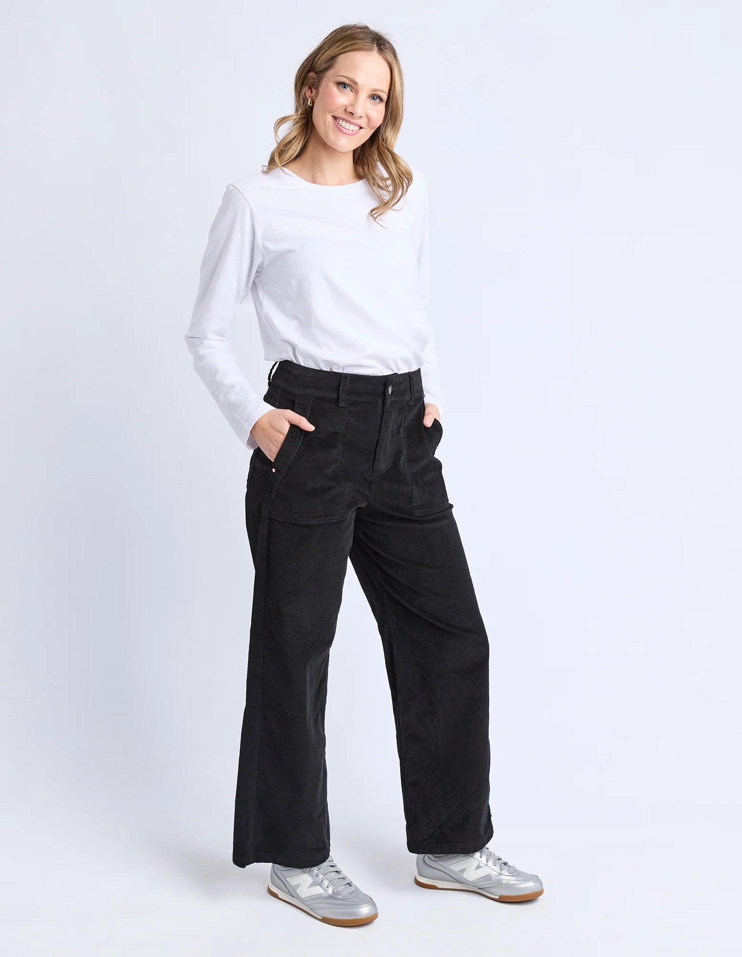 Elm Cassie Cord Pant | Black