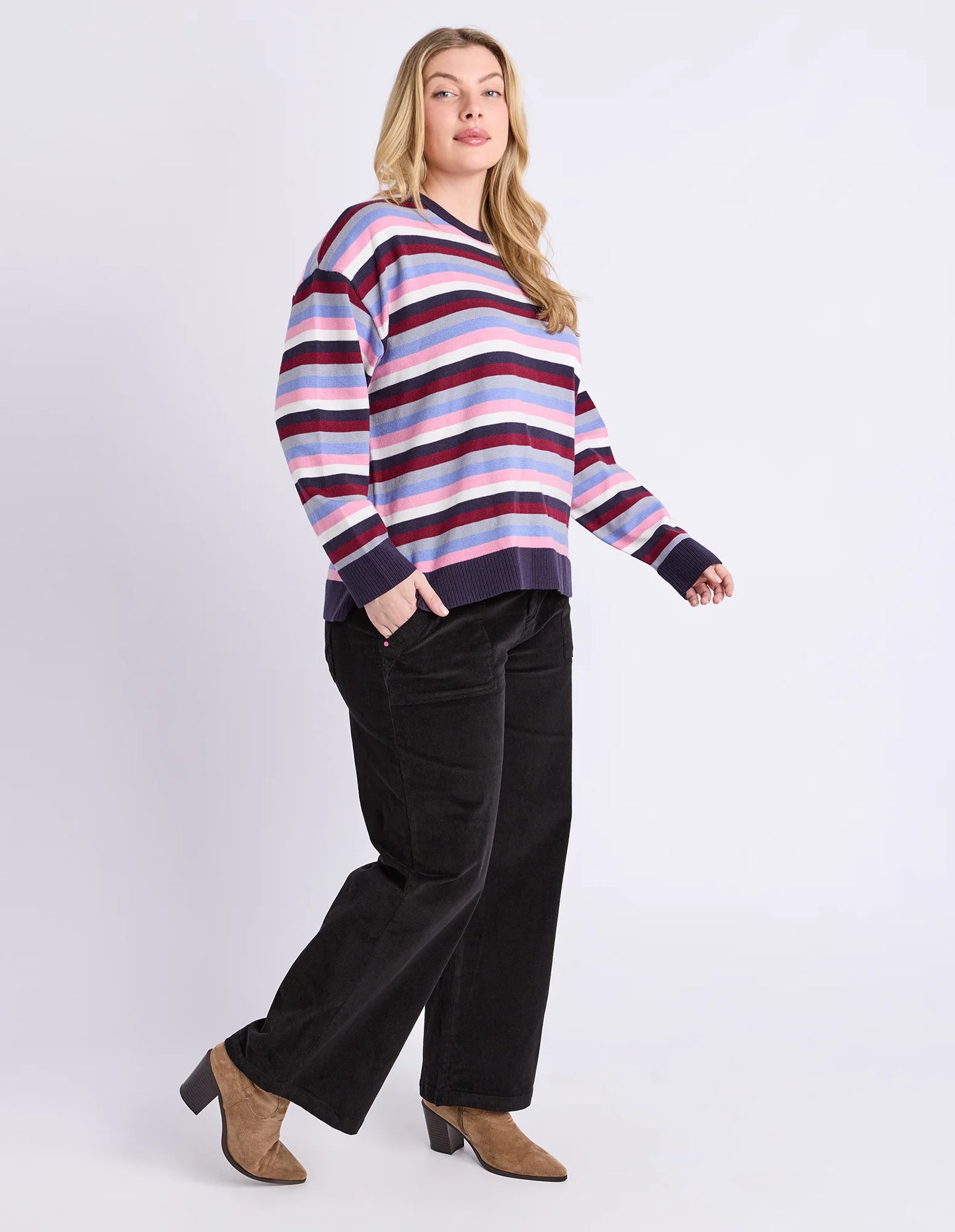 Elm Cassie Cord Pant | Black