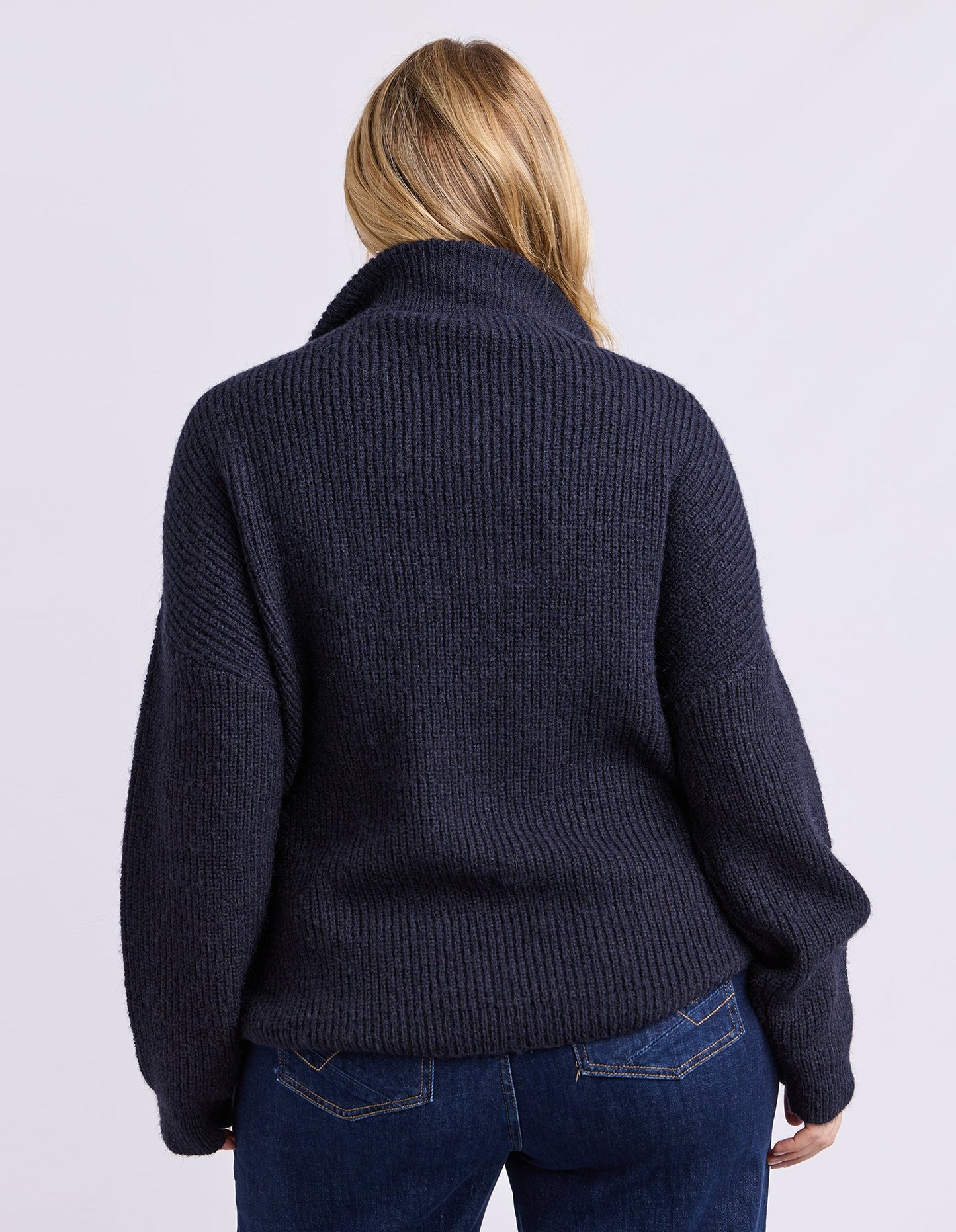 Elm Bron Button Knit | Navy