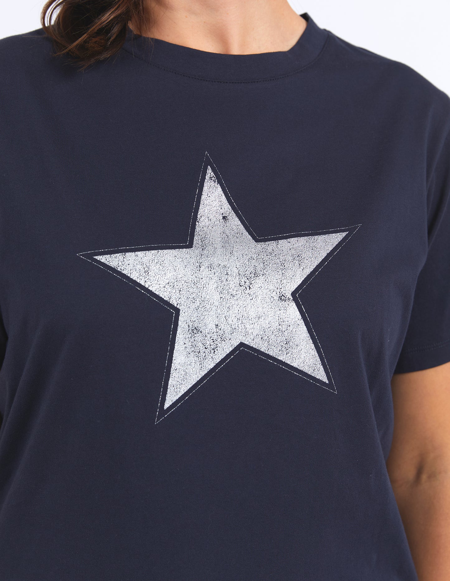 ELM SPARKLE STAR TEE NAVY